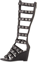 Thumbnail for your product : Luxury Rebel Kennedy Riveted Strappy Leather Boot, Black