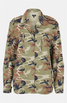 Thumbnail for your product : Topshop Studded Camo Jacket