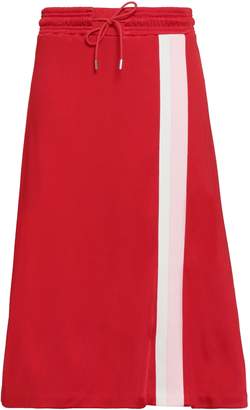 Ninety Percent Flared Striped Jersey Midi Skirt