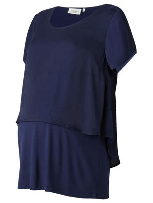 Skyer Post Maternity Jersey Woven Layer Top