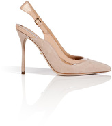 Thumbnail for your product : Sergio Rossi Suede/Patent Pointed Toe Slingbacks