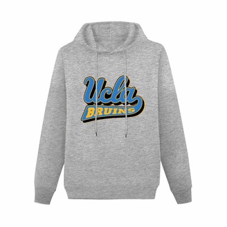 Shange Mens UnisexSweatshirt UCLA Bruins Logo University of California Los Angeles Hoodies Long Sleeve Pullover Loose Hoody Sweatershirt Gray XL