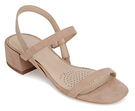 dusty rose block heels