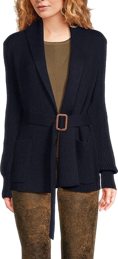 Bruno Magli Meino Wool Belted Cardigan