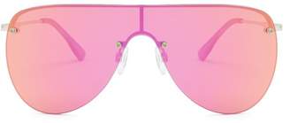 Le Specs The King Mirrored Sunglasses - Womens - Pink