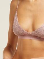 Thumbnail for your product : Stella McCartney Rose Romancing Lace Covered Silk Crepe Bra - Womens - Light Pink