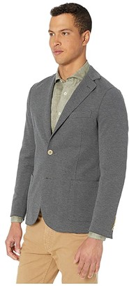 Eleventy Cotton Pique Laser Cut Blazer (Medium Grey) Men's Jacket