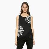 Desigual Printed Blouse with Frilled Hem