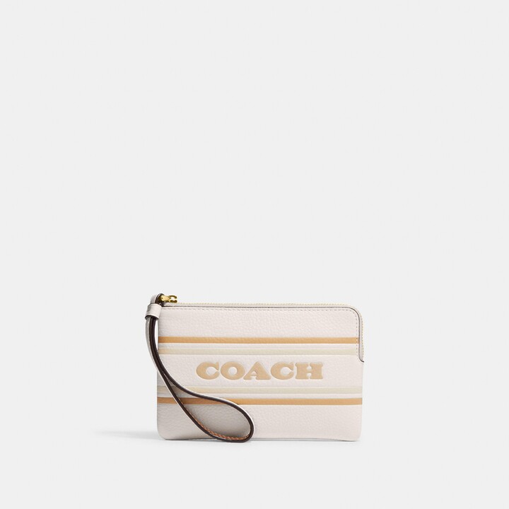 NWT COACH Small Trifold Wallet In Colorblock With Stripe
