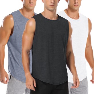 Mens World Map Mesh Tank Tops 6pc Pre-packed