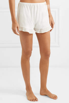 Off-White Skin - 'joslyn' Ruffled Pima Cotton Pajama Shorts