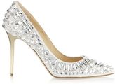 Thumbnail for your product : Jimmy Choo Trina Chalk Nappa Pointy Toe Pumps with Crystals