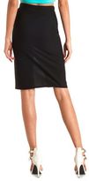 Thumbnail for your product : Charlotte Russe Front Slit Bodycon Midi Skirt