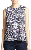 Thumbnail for your product : Rebecca Taylor Silk Floral Print Top