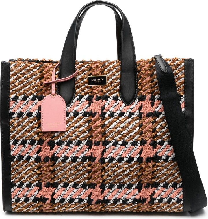 Kate Spade Check-Pattern Tote-Bag - ShopStyle