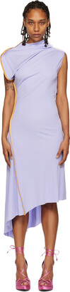 Victoria Beckham Purple Cutout Midi Dress