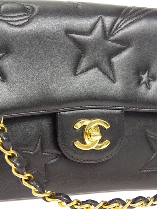 Chanel Pre Owned 1995 Classic Flap star-embroidered shoulder bag