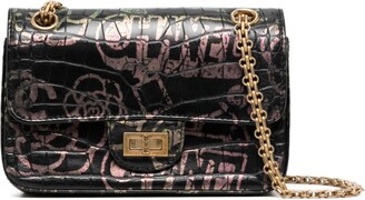 Chanel Lambskin Black "Chocolate Bar" Accordion Mademoiselle 2.55  reissue Bag