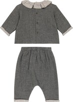 Thumbnail for your product : Il Gufo Baby cotton blouse and pants set