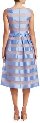 Lela Rose Boatneck Full Skirt Dress