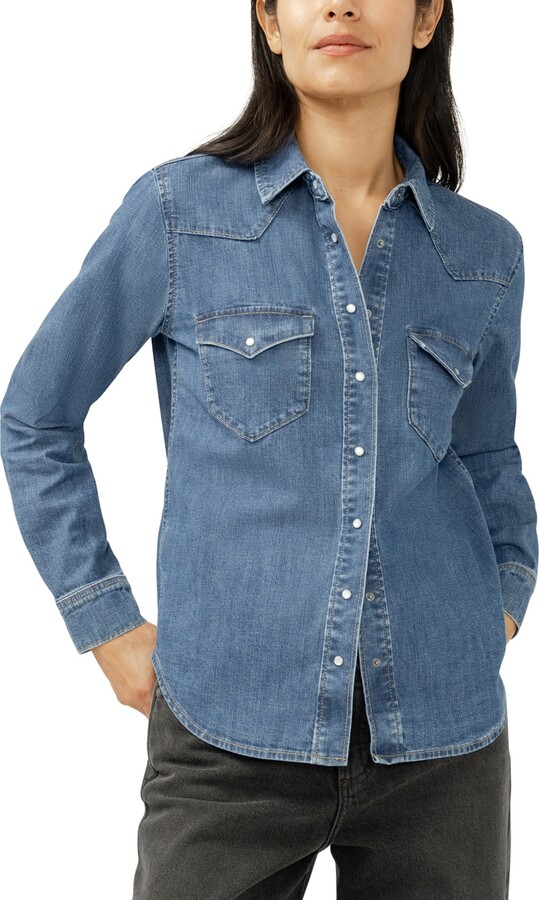 Silver Jeans Co. Women's Western Denim Shirt