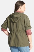 Thumbnail for your product : Caslon Hooded Linen Blend Anorak (Plus Size)