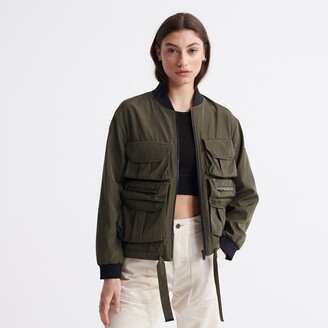superdry quilted utility bomber jacket