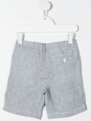 Il Gufo Pinstripe Linen Shorts
