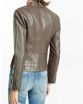 Thumbnail for your product : Express Double Peplum (Minus The) Leather Jacket