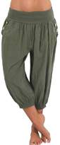 Thumbnail for your product : Wenko Joe JWK Womens Yoga Trousers Jogger Harem Solid Capri Plus Size Pants XL