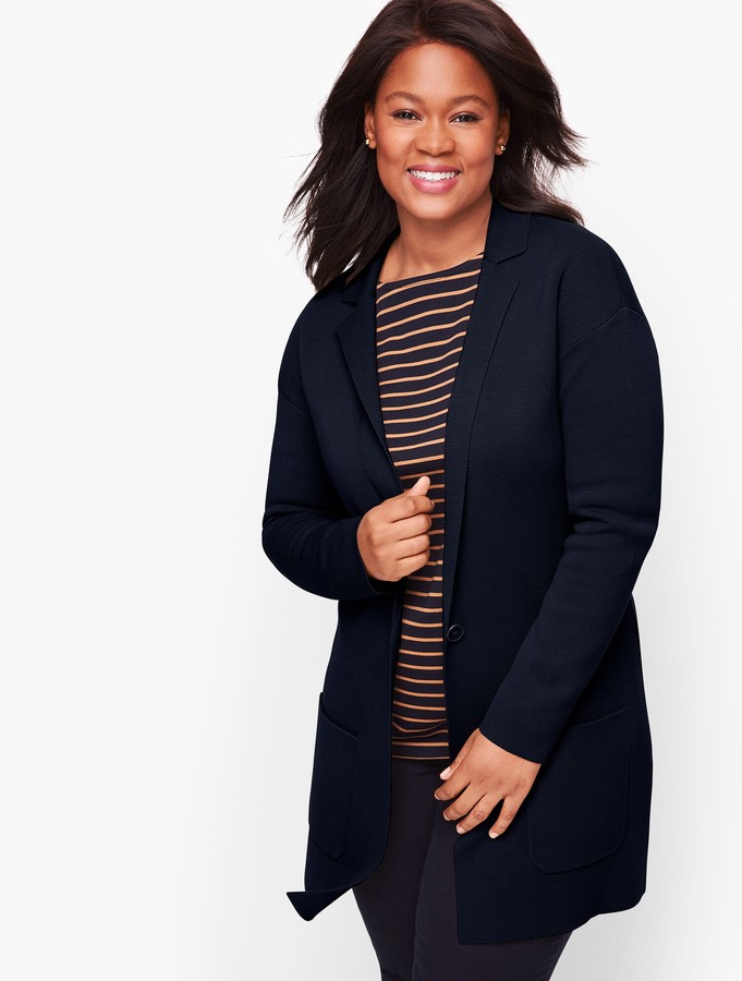 plus size sweater blazer