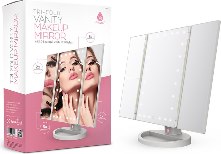 Pursonic Tri-Fold Vanity Mirror