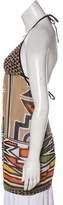 Thumbnail for your product : Alberta Ferretti Abstract Print Halter Top