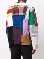 Thumbnail for your product : Paura Patchwork Knitted Jumper