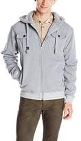 Thumbnail for your product : Southpole Men's Hooded All Over Print Full Zip Sherpa Fleece in Herringbone
