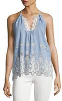 Thumbnail for your product : Joie Josepe Crochet Tank Top, Blue