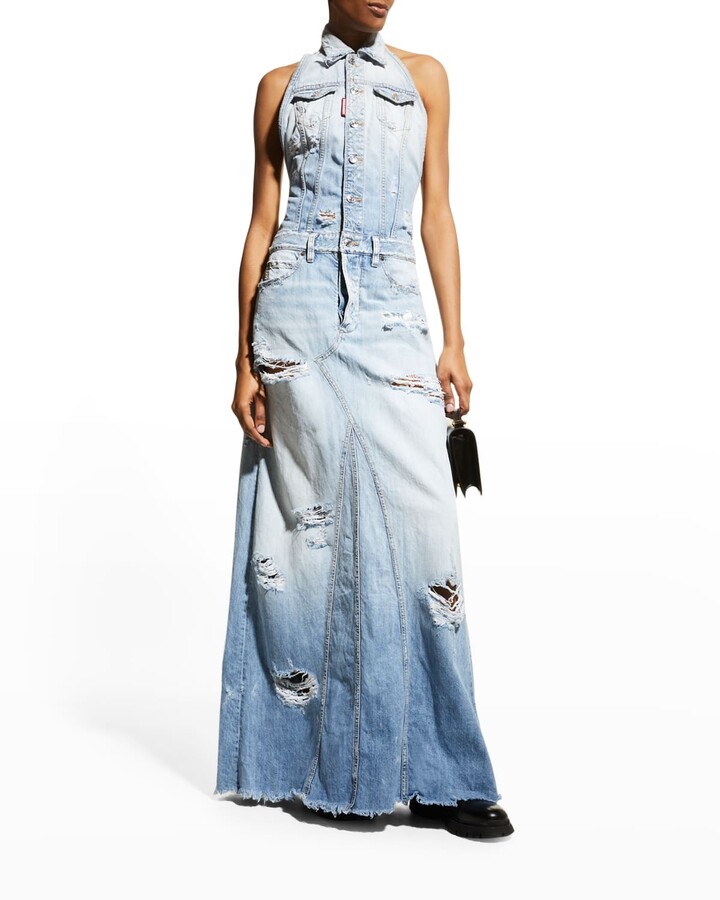 【送料&関税込】Dsquared2 Denim Dress DSQUARED2 | Blue Women's Denim Dress | YOOX