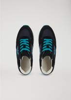 Thumbnail for your product : Armani Junior Suede Sneakers With Contrasting Details