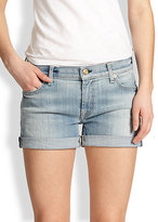 Thumbnail for your product : 7 For All Mankind Rolled-Cuff Denim Shorts