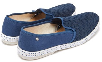Rivieras Classic Slip-on Canvas Loafers - Light Blue