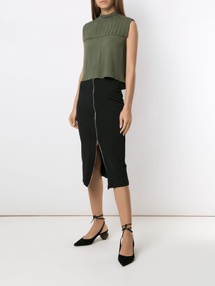 Olympiah Hagia high neck cropped top