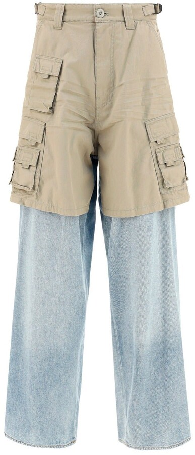 balenciaga convertible cargo jeans