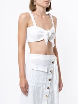 Thumbnail for your product : Venroy Tie Knot Bandeau Cropped Top