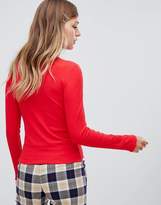 Thumbnail for your product : Monki turtle neck in red