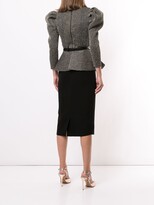 Thumbnail for your product : Saiid Kobeisy Puffed Sleeve Belted Dress