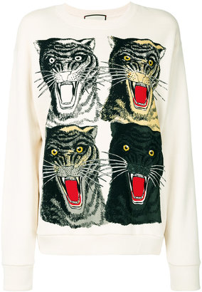 Gucci Tiger Face oversized sweatshirt