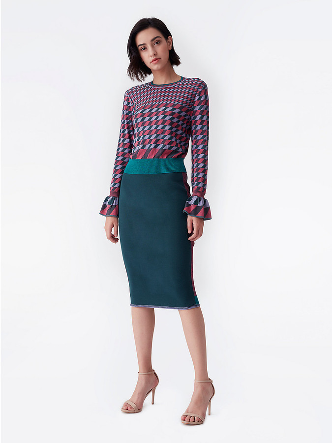 Diane von Furstenberg Joyce Knit Pencil Skirt - ShopStyle