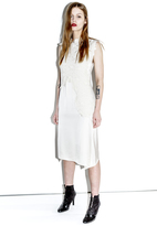 Thumbnail for your product : 3.1 Phillip Lim Destroyed Lace Sleeveless Dress with Charmeuse Skirt