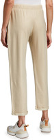 Thumbnail for your product : Majestic Filatures Metallic French-Terry Pull-On Crop Pants
