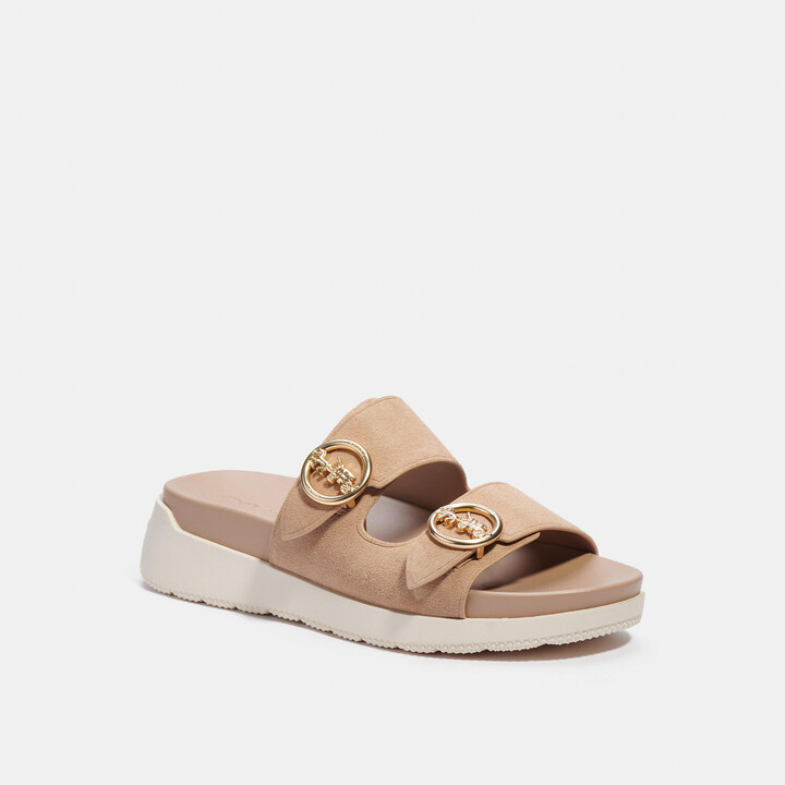 Coach Outlet Allanah Sandal In Signature Canvas in Black